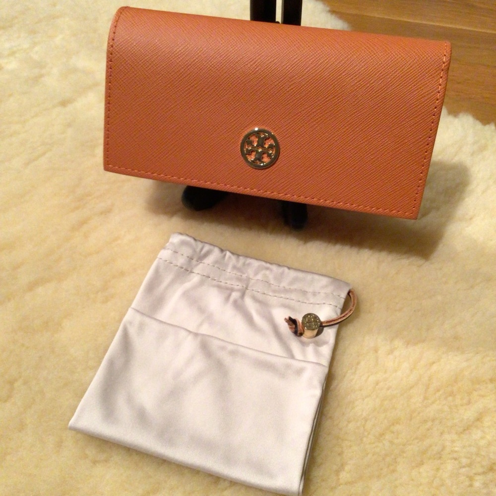 Tory Burch orange glasses case
